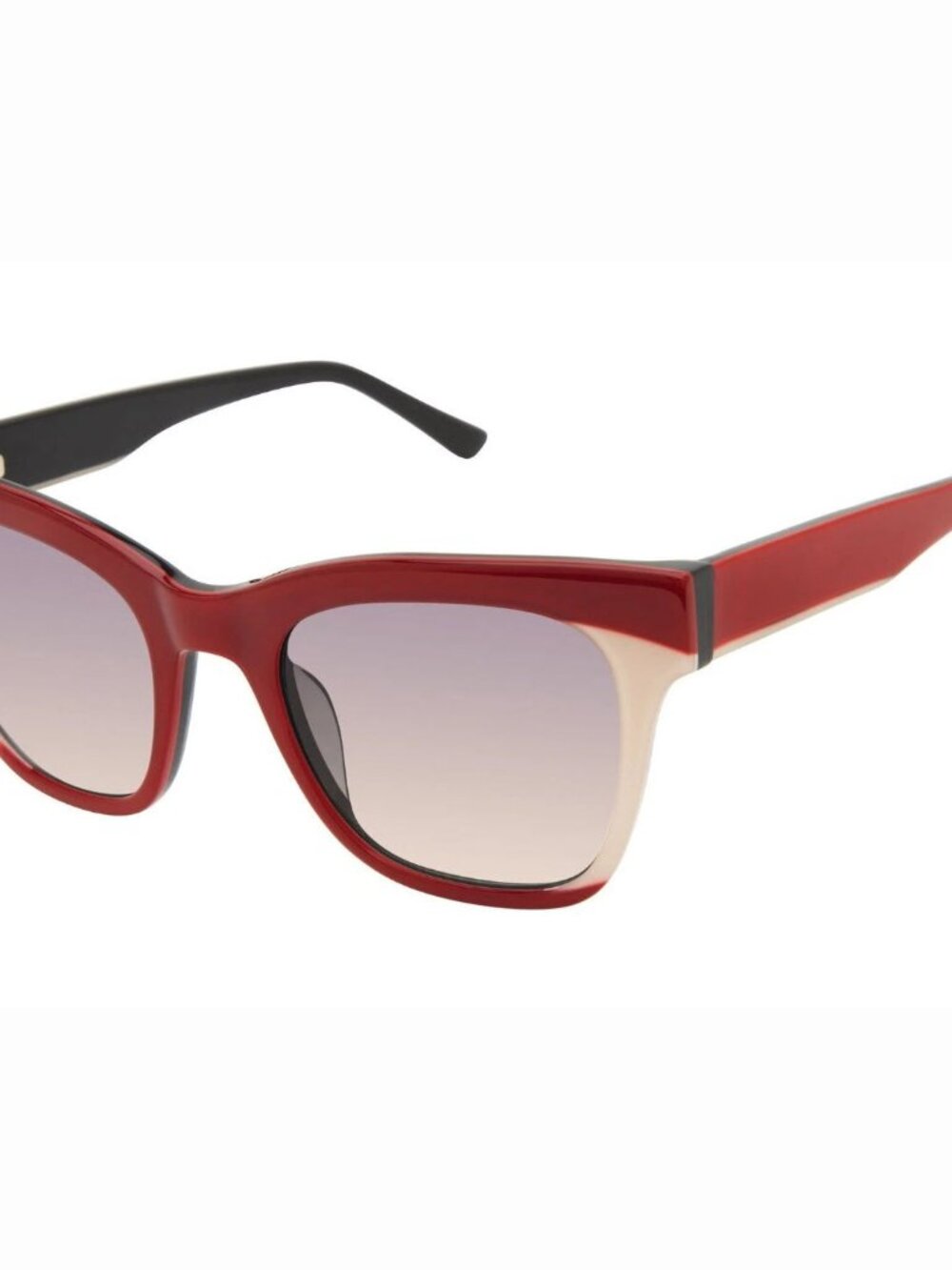 Gwen Stefani L.A.M.B. LA576 Red & White Frame / Grey Gradient Lens Sunglasses